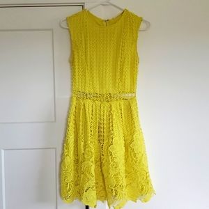 Neon Yellow Dress with cutout